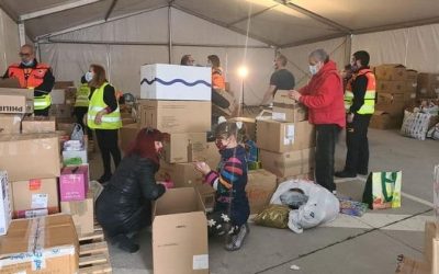 Alcorcón recoge 10 toneladas de material solidario en apoyo del pueblo ucraniano