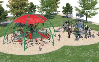 Comienza la instalación de la nueva área singular infantil del Parque de La Alhóndiga