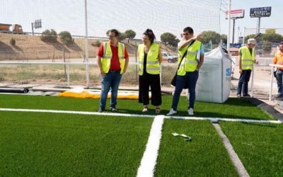 Las obras de reparación y remodelación de los campos de fútbol Iker Casillas alcanzan el ecuador