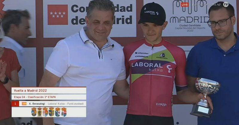 Xabier Berasategui gana en Parla la cuarta etapa de la Vuelta Ciclista a Madrid sub 23