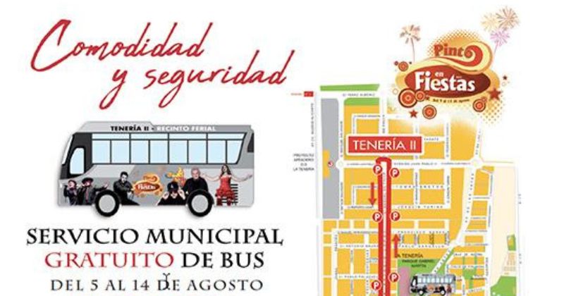 Autobús municipal gratuito durante las Fiestas de Pinto