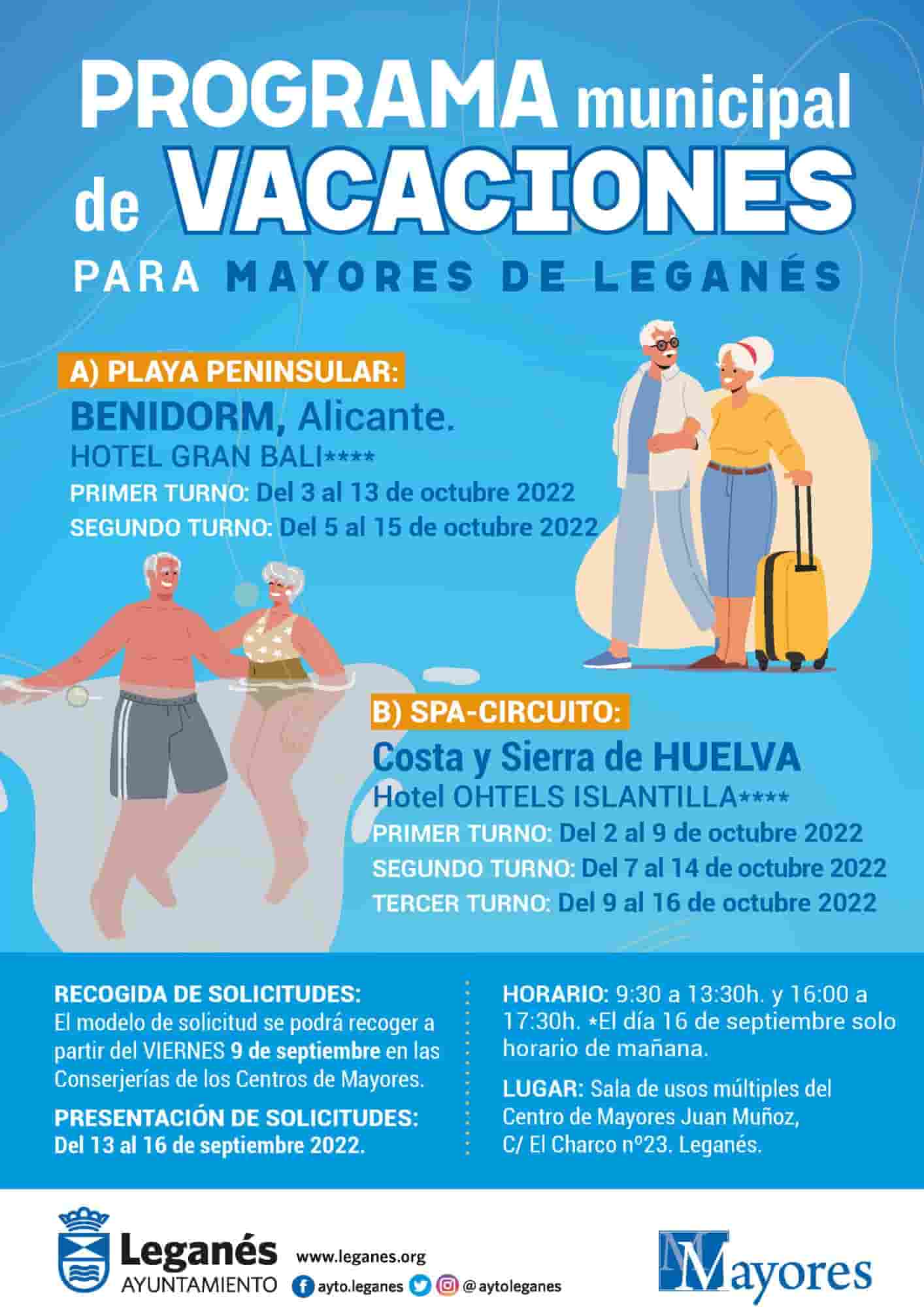 905 mayores de Leganés se beneficiarán del programa municipal de vacaciones-2