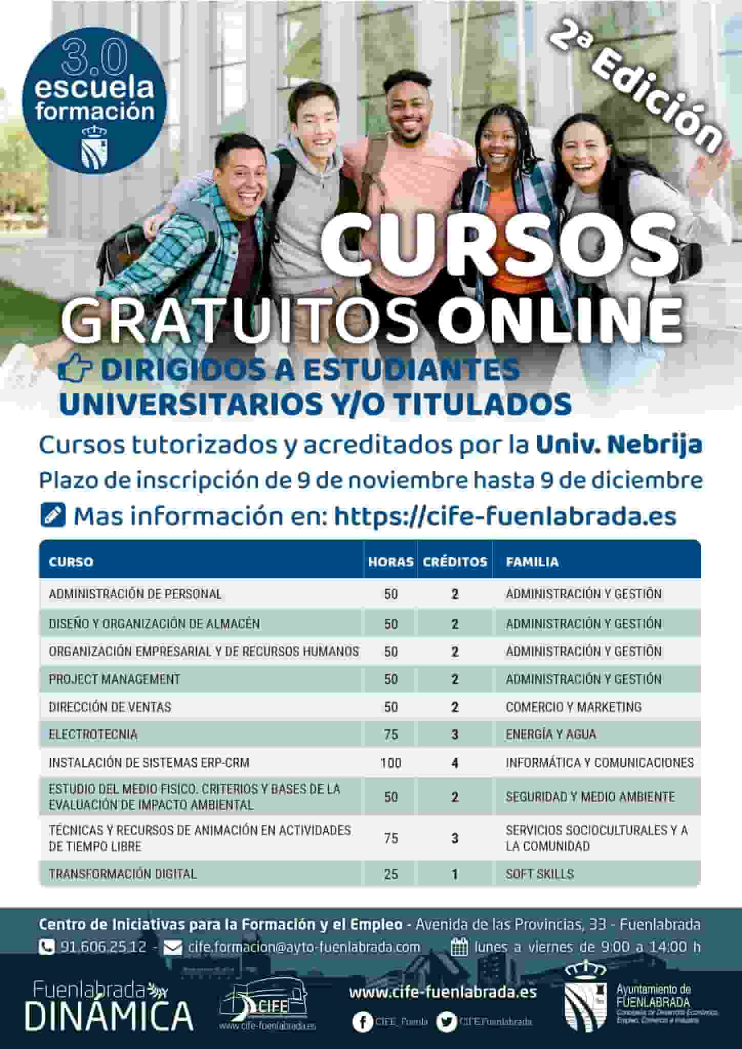 El CIFE abre mañana la inscripción de los cursos online acreditados por la Universidad de Nebrija-1